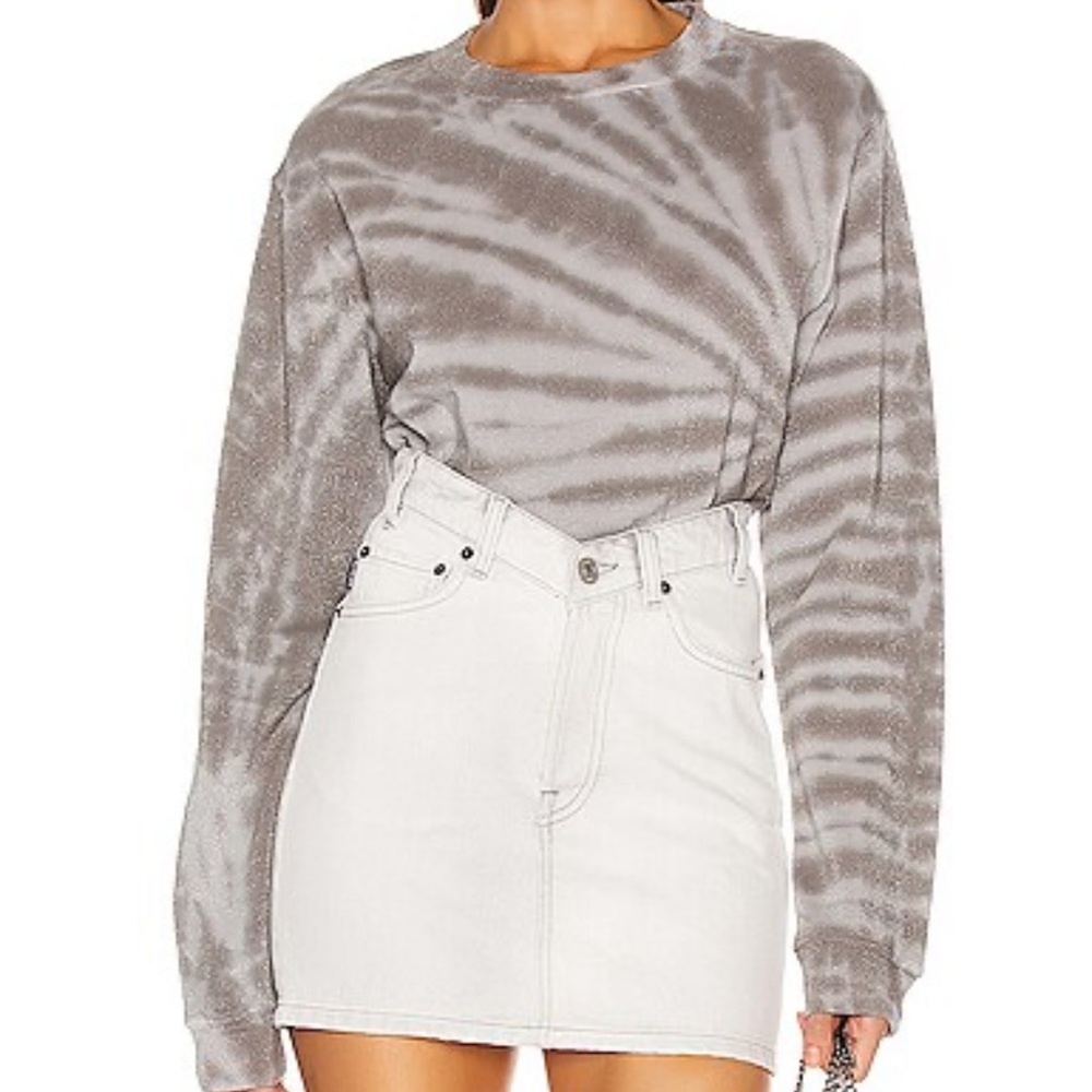 RTA sparkly gray tie dye sweater